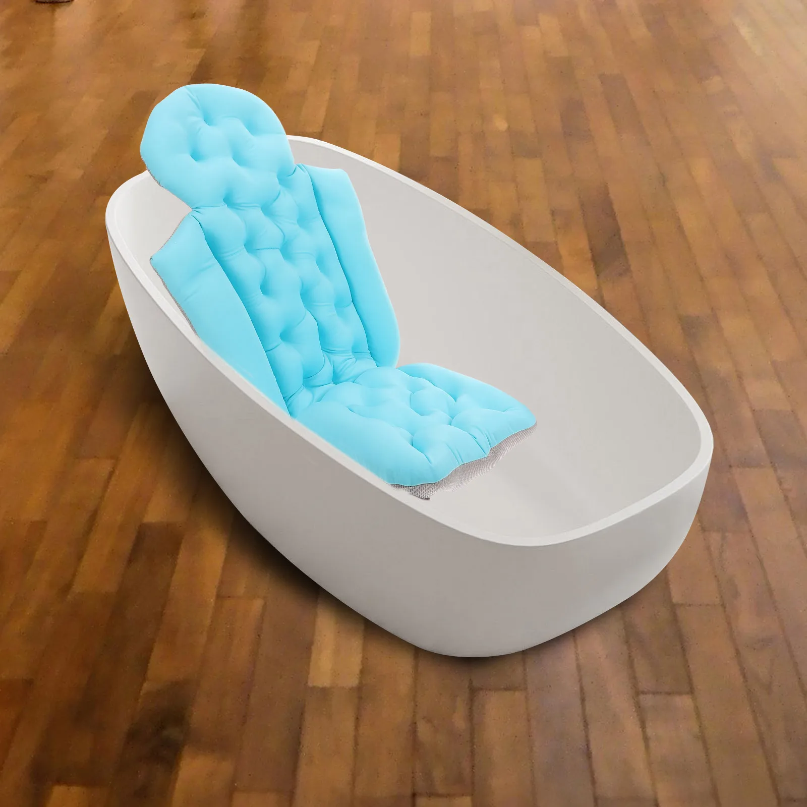 

Bath Tub Cushion Adult Bath Pillow Full Body Mesh Bathtub Mat Back Support Non-Slip Bathing Cushion Relaxation