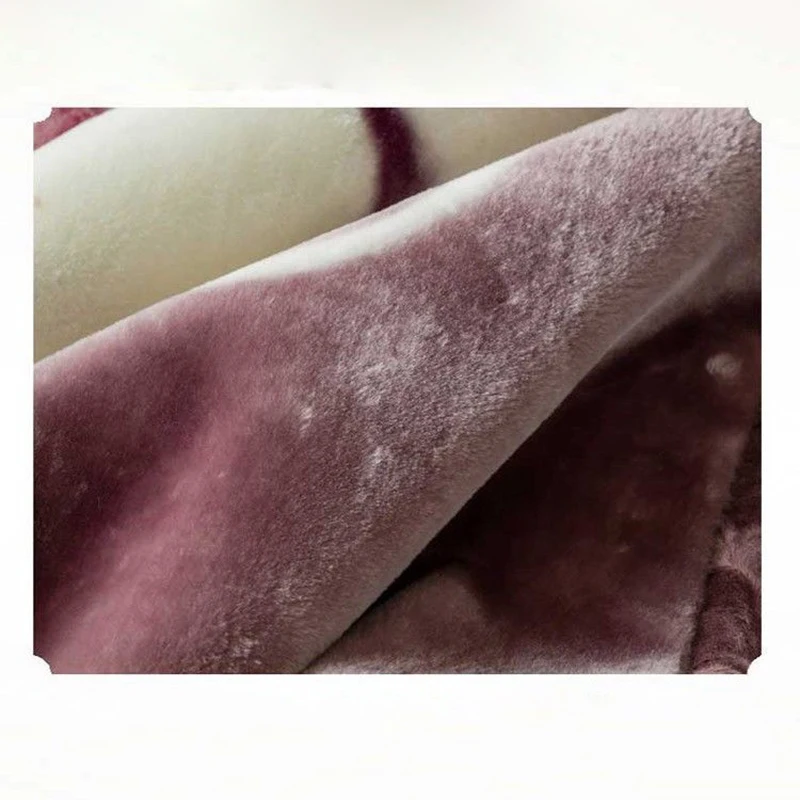 Double Layer Winter Thick Raschel Mink Weighted Blanket For Double Bed Soft Warm Heavy Fluffy Rose Flower Throw Blankets