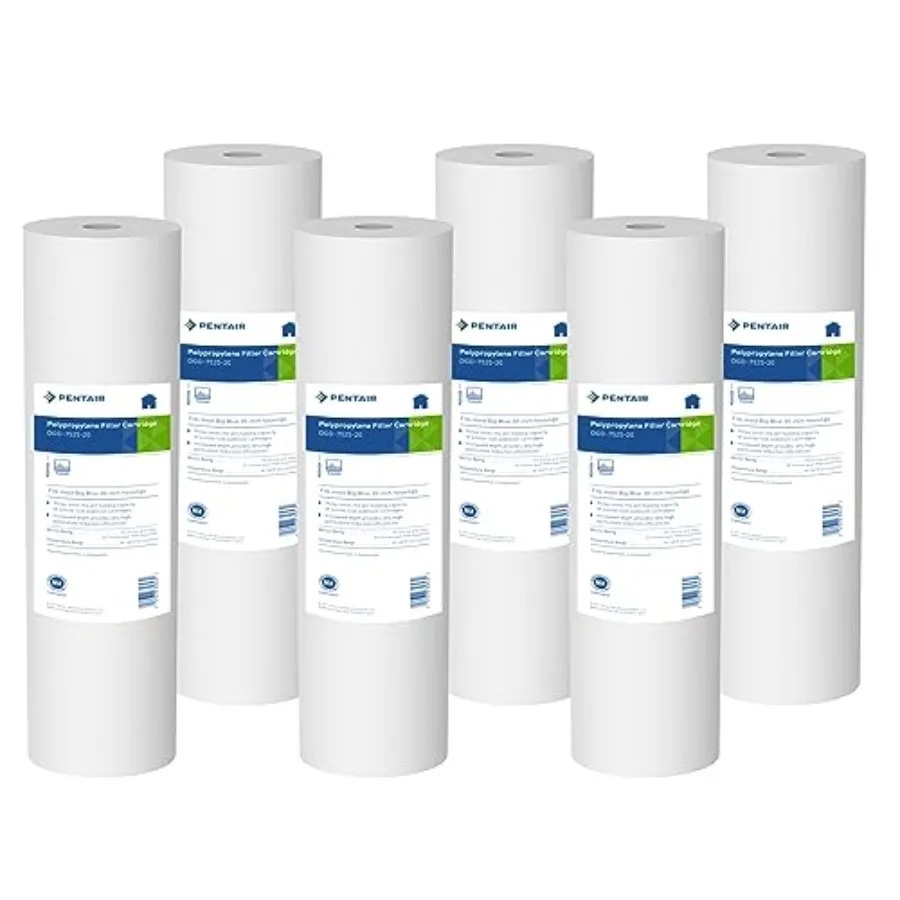 DGD-7525-20 Big Blue Water Filter 20-Inch Whole House Sediment Filter Cartridge Replacement Dual-Gradient Densit