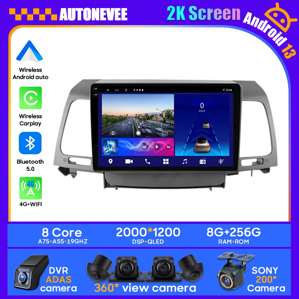 

Android Car For Kia Opirus GH 2006 - 2011 Head Unit Multimedia Player Navigation GPS Video Player GPS BT Carplay Auto 2K 5G DVD