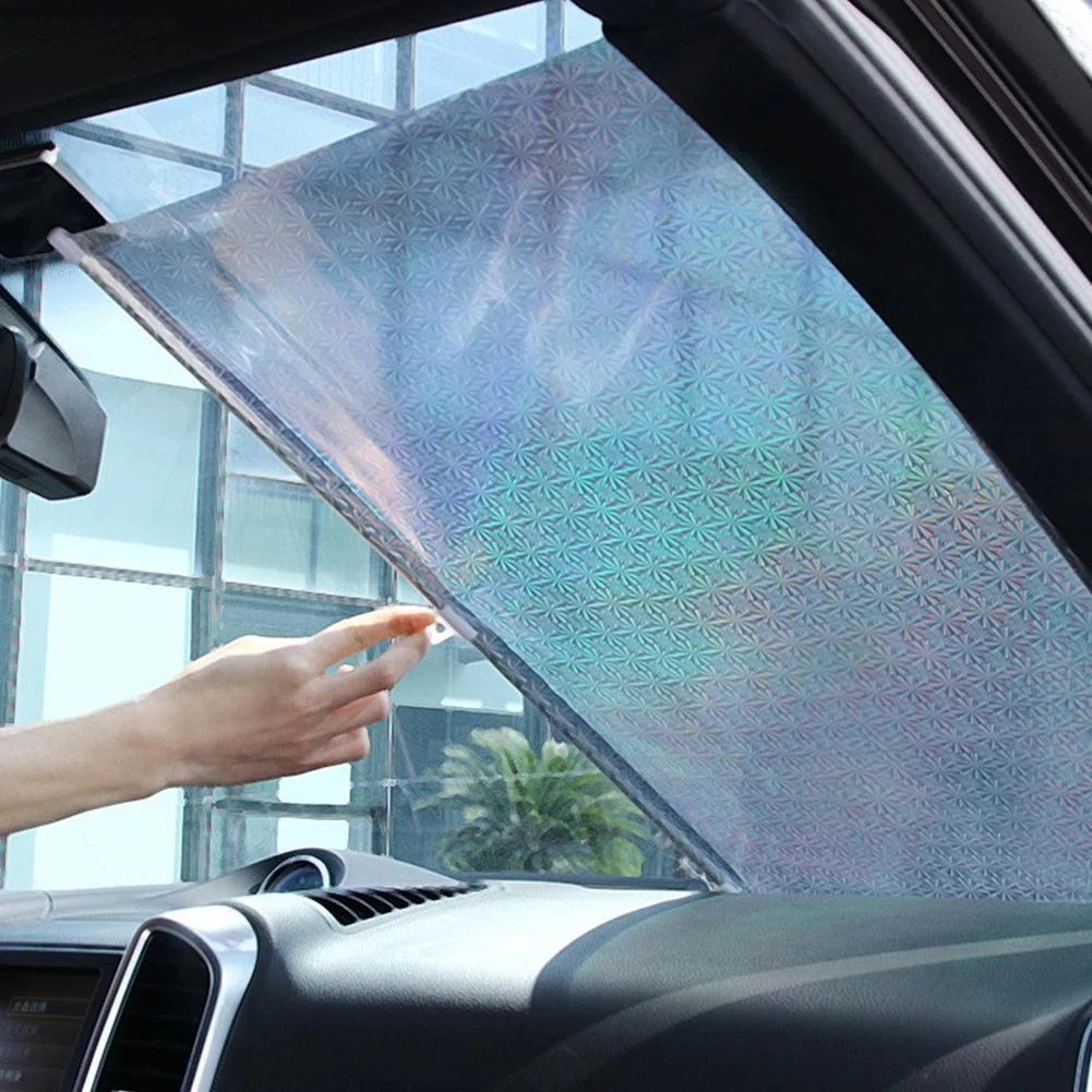 Universal Window Roller Sun Shade Screen Cover Blind Foldable Car Front Rear Side Windshield Suction Cup Sunshade Sheet Curtain
