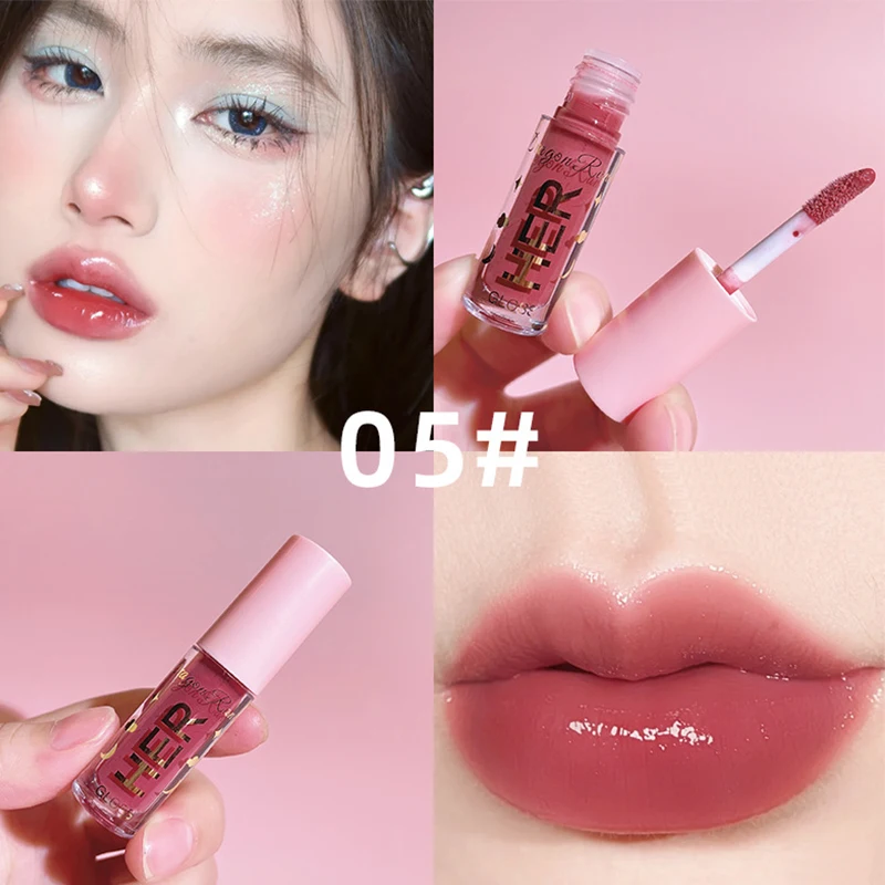 Crystal Jelly Lipgloss Liquid 8 colori rossetto trucco Lip Color Batom Long Lasting Sexy Red Pink Nude Women Lip Gloss Bulk