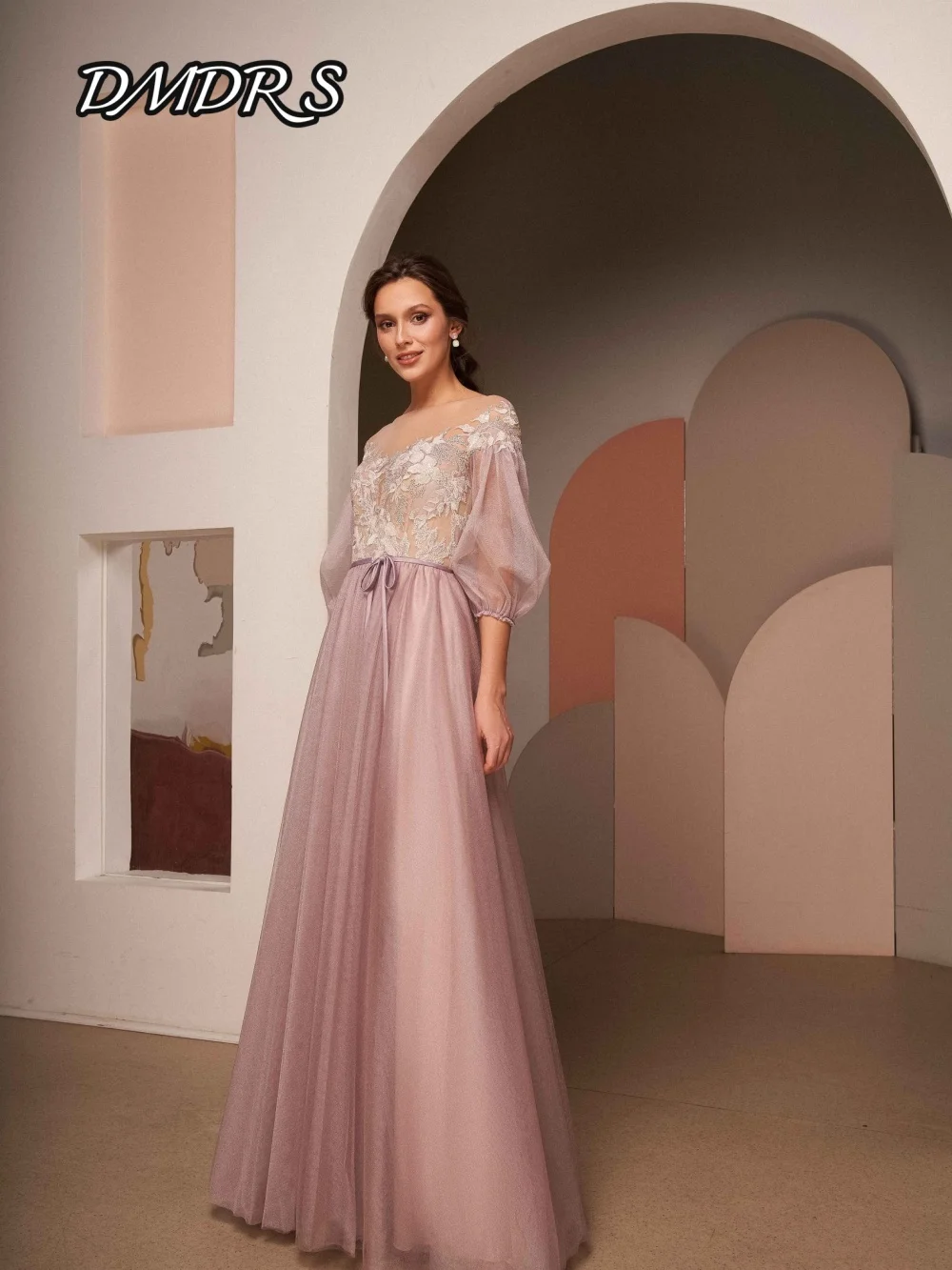 Charmante robe de soirée à épaules dénudées, élégante robe de soirée trapèze en Tulle, avec des appliques classiques, longueur au sol, robes de soirée