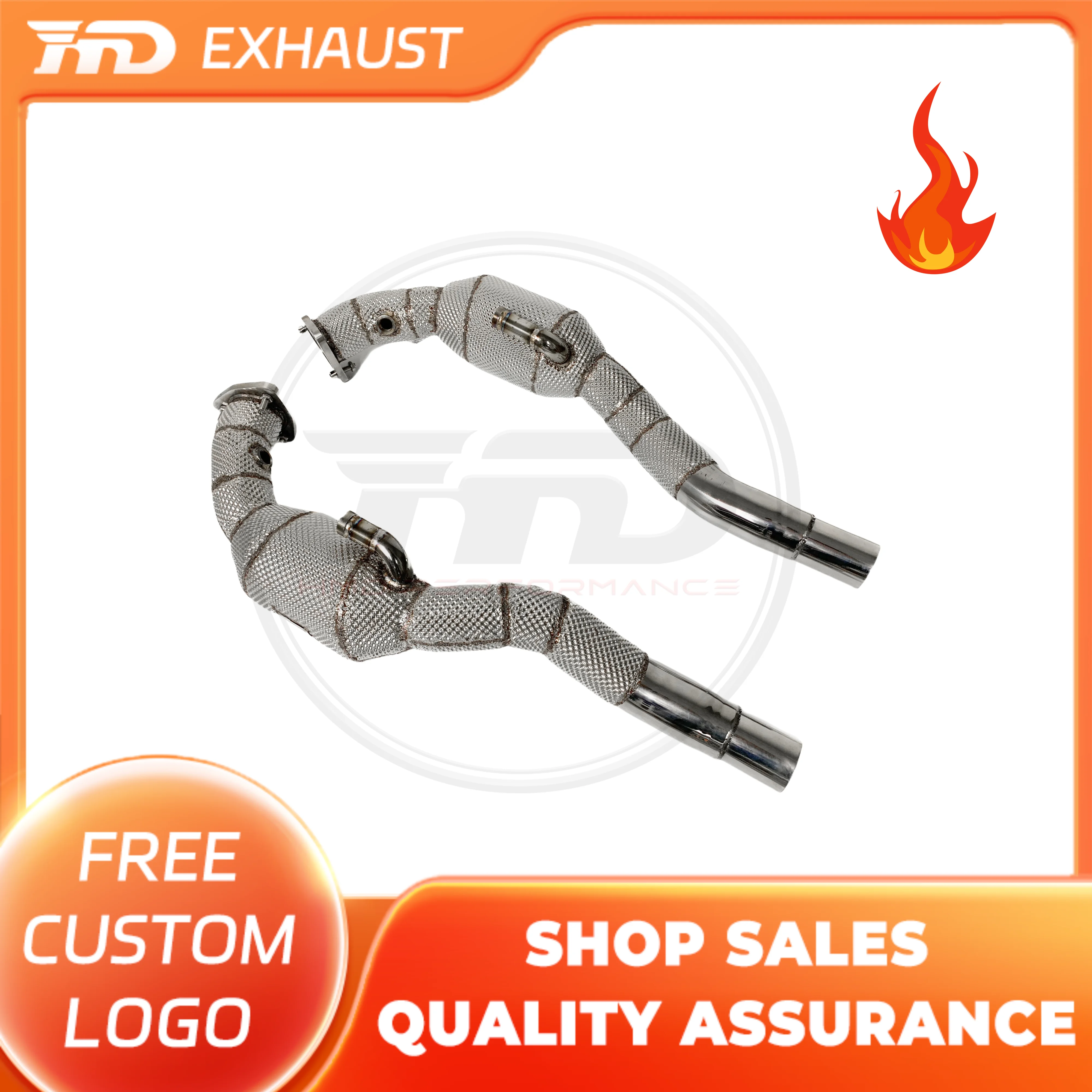 

HMD Exclusive customization Stainless steel Performance Downpipe Exhaust System For Porsche 997.1 3.6L With Heat Shield