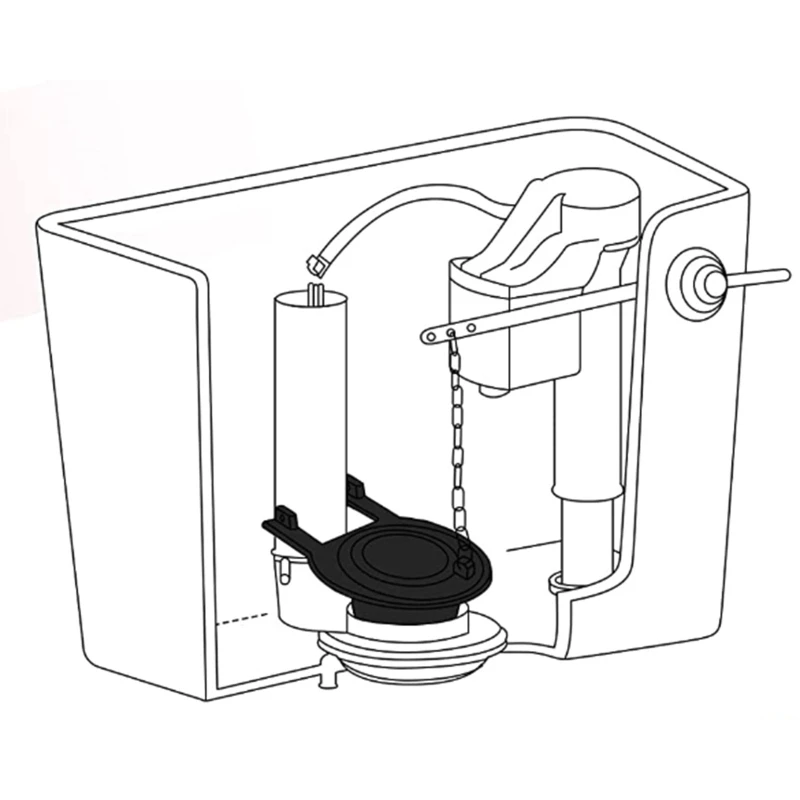 Scarico WC per valvola ricambio a filo Flap in gomma per bagno Guarnizione universale per WC WC regolabile per sportello