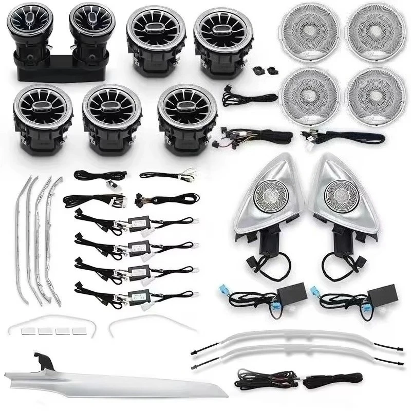 Full Set 64 Colors X253 W205Ambient Light Turbine Air Vent Rotating Tweeter Light For Mercedes Benz C Class Coupe Ambient Lights