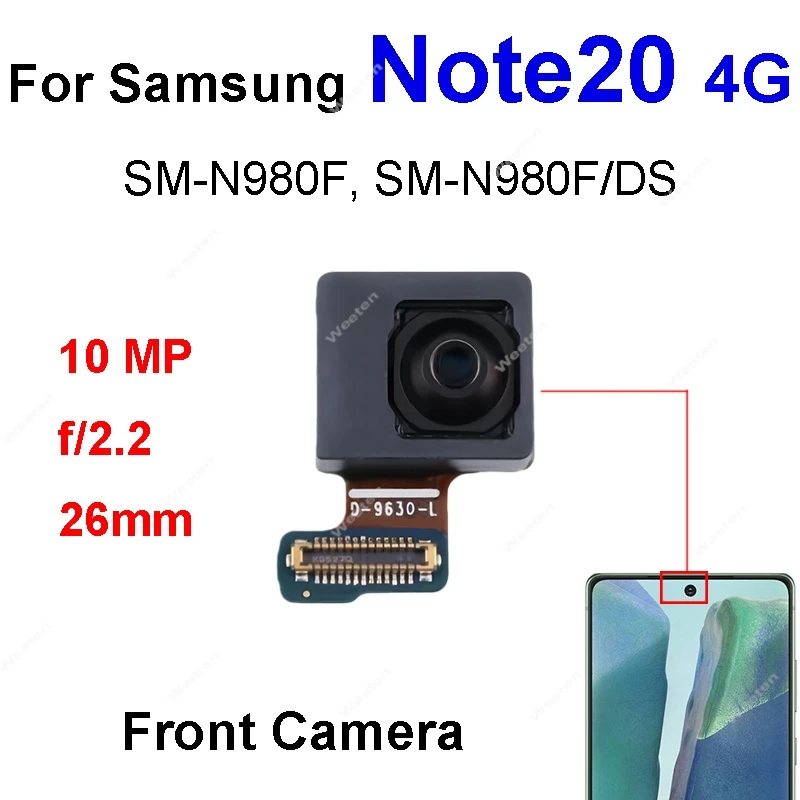 Back Camera Module use For Samsung Galaxy Note20 Ultra 5G SM-N980 N981 N985 N986 Small Front Camera Flex cable Accessory Parts image 2