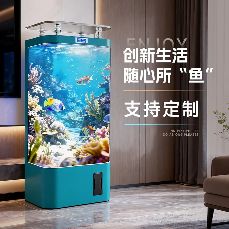 Vertical Mid-size Glass Aquarium, Built-in Filter, Eco Circulation System