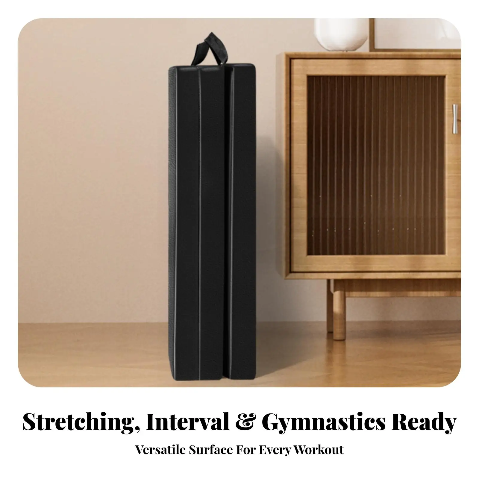 Cushioned Three-Fold Exercise Mat | Textured Non-Slip Surface, three-section exercise mat, for Apartments