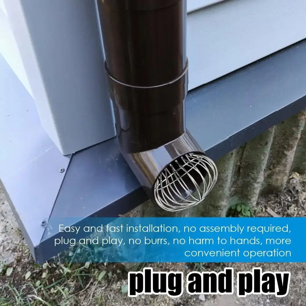 

Воздушный фильтр для желоба из нержавеющей стали 304, защита от падения листов, простая установка, фильтр для водосточной трубы, антиблокирующий