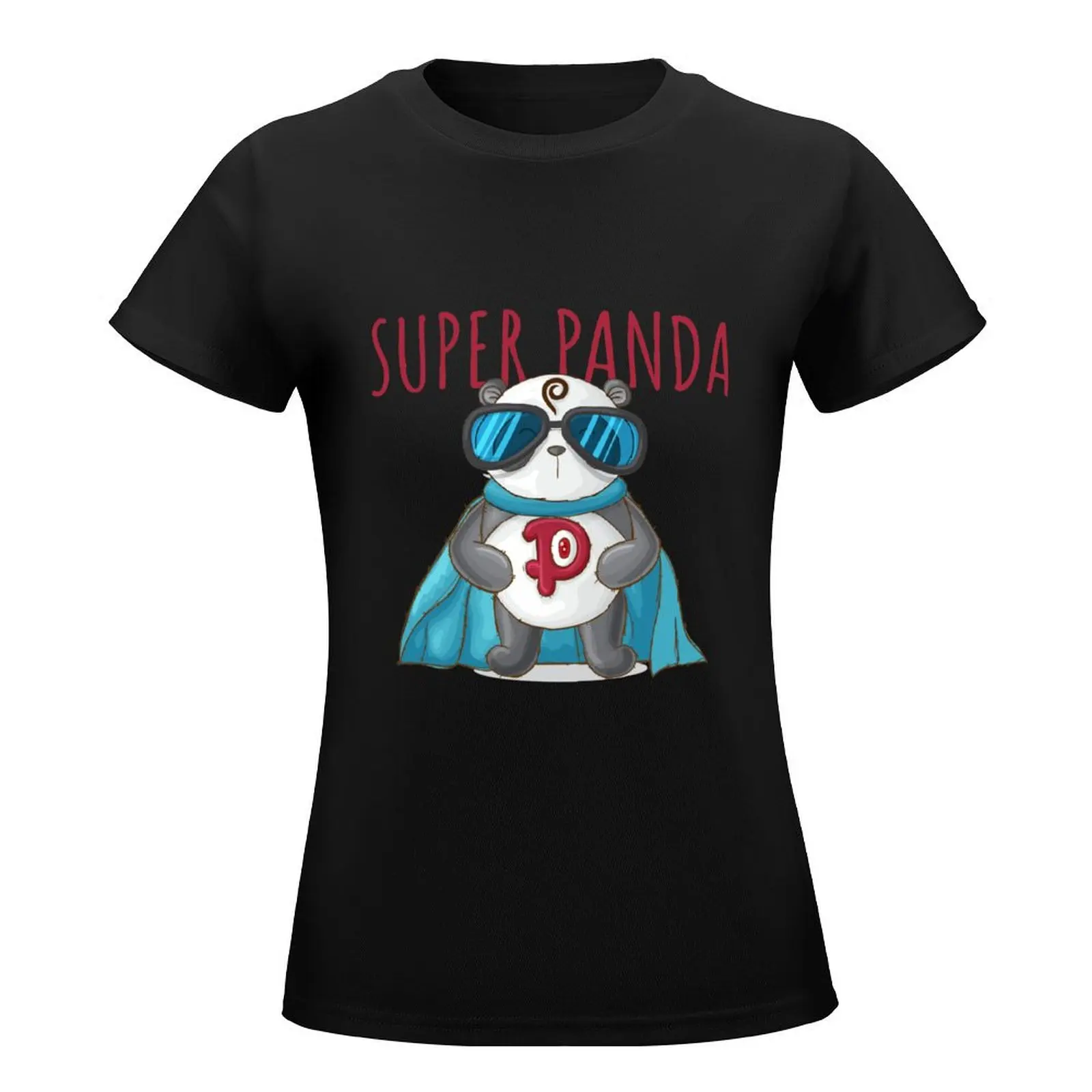 Super Panda, Super Panda Held T-Shirt Tees Dame Kleding Graphics Schattige Kleding Vrouwen T-Shirts