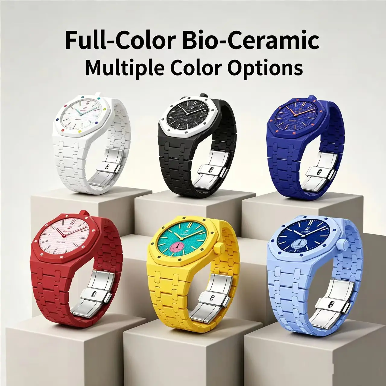 Upgrade Ceramic Modification Kit For Swatch X AP Royal Pop Biomaterials Watch Ceramic Case And Strap Replacement Accessories