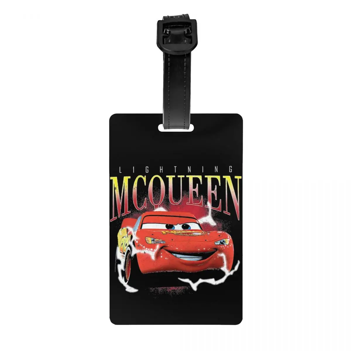 Smile Shiny Lightning Mcqueen Luggage Tags Silica Gel Travel Accessories Cars Portable Label Luggage Bag Case Tags Name ID