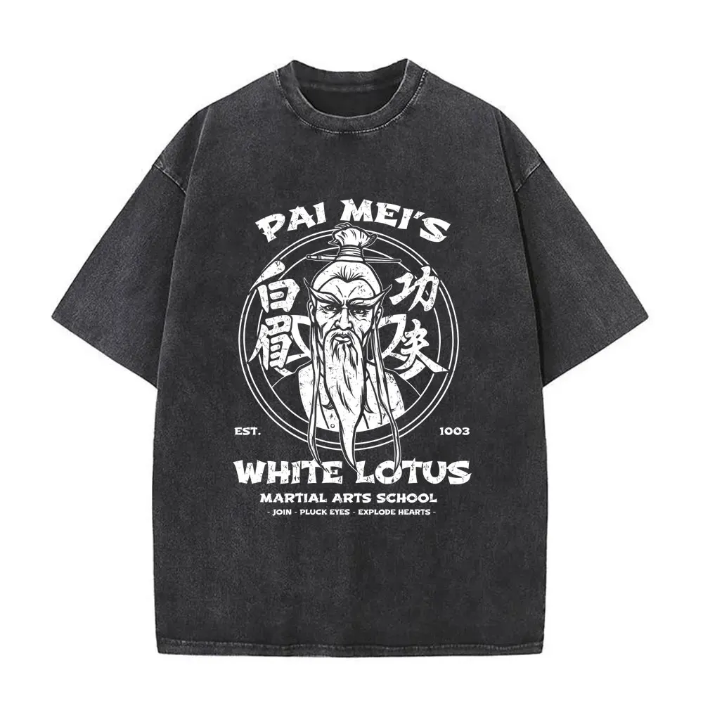 ウォッシュドヴィンテージパイメイホワイトロータスキルビル-tシャツクエンティン・タランティーノ映画パルプフィクション-tシャツ男性カジュアル特大-tシャツ