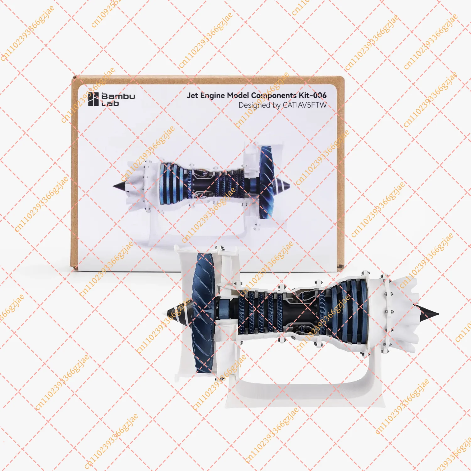 For Bambu Lab Jet Engine Model Components Kit 006 3D Prints from Bambu Maker World Hardware Components for Jet Engine Model