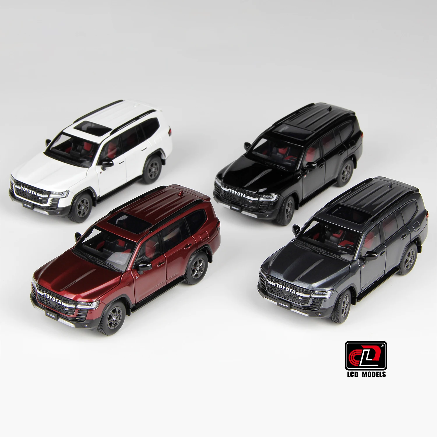 LCD Full Drive 1/43 Toyota LC300 SUV GR-Sport Car model Metal car model Static display Holiday gift collection