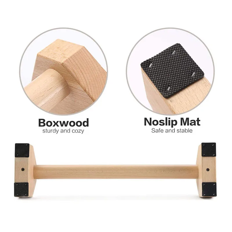 

Wholesale Wooden Push-up Stand Chest Training Office Fitness Equipment Rotating Push-up Bar