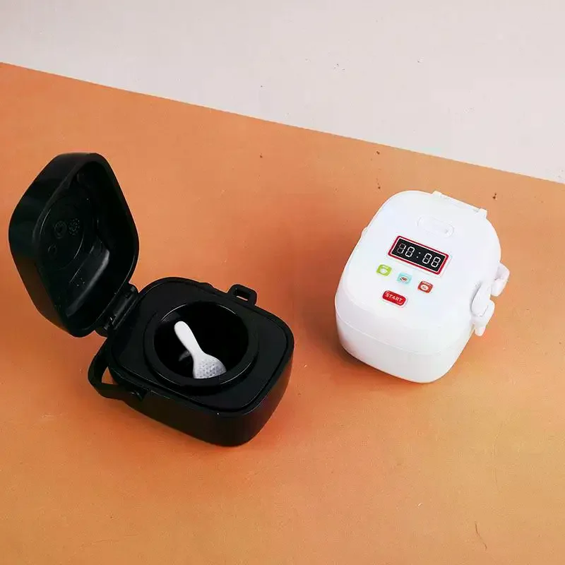 1セット 1:12 ミニチュア食品ごっこ遊びアクセサリーおもちゃ ドールハウス家具モデル キッチン遊びキット ミニチュア炊飯器 キャビネット