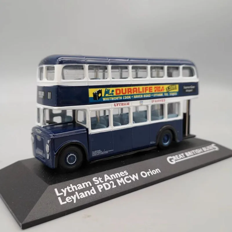 

Масштаб 1:76, двухэтажный автобус ATLAS, имитация детской игрушки, модель, подарочные сувениры, классические коллекционные предметы