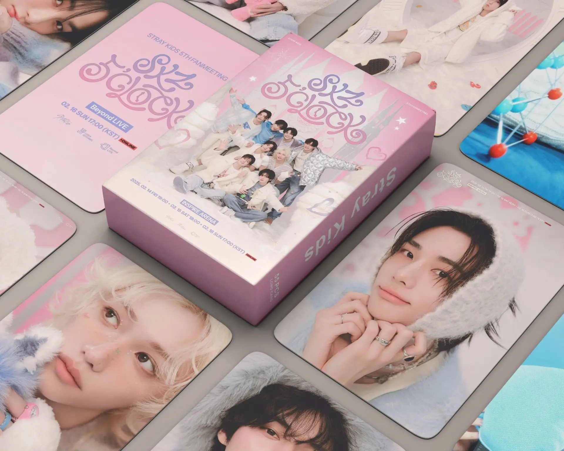 Kpop Idol 55Pcs/Set Stray Kids Clock Lomo Card Postcard Album New Photo Print Cards Picture Fans Gifts Collection