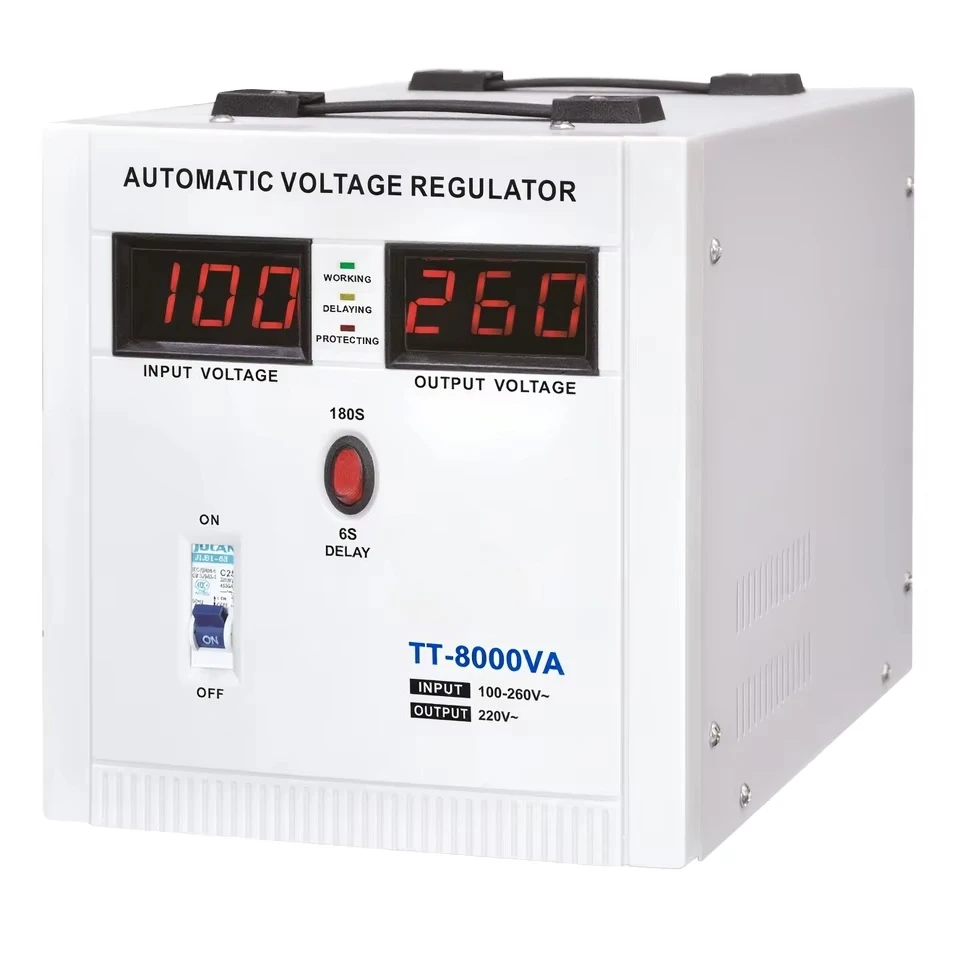 KEBO AVR TTB 8000VA regulador de voltaje automático tipo relé estabilizador de CA monofásico protección contra sobrecorriente de sobretensión escritorio