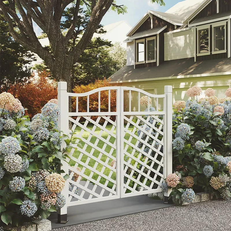 Antiseptic wood garden fence door Villa courtyard fence guardrail Vegetable garden wooden fence Small door Grid entry