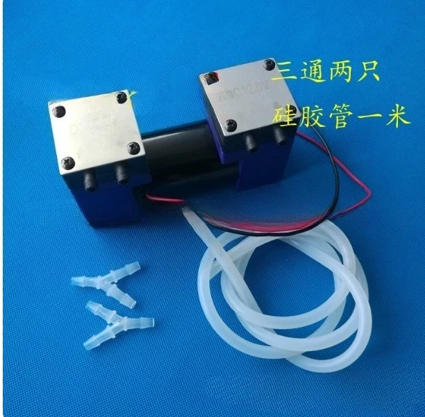 Double head pump DC vacuum 12V small micro diaphragm pump 24V silent pump suction