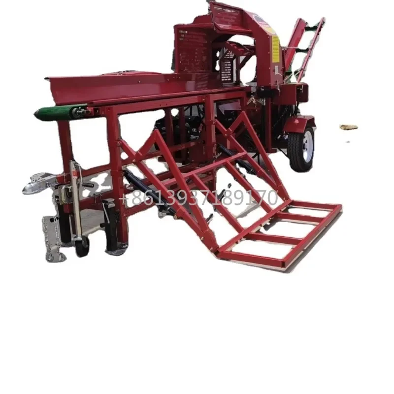 35ton Log Splitter 50cm Firewood Processor 27hp Gasoline Wood Cutter Forestry Machinery