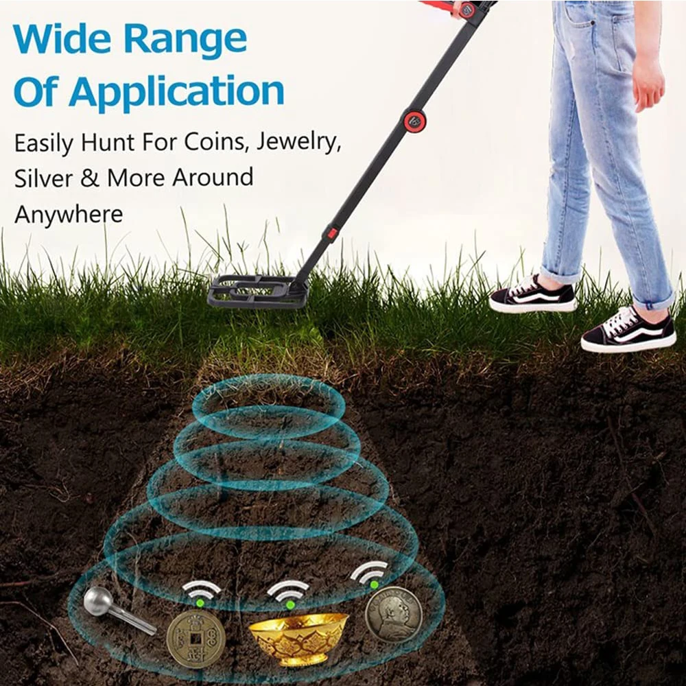 Foldable Metal Detector TX 610 Professional Waterproof Coil Gold Detector LCD Display High Accuracy Metal Detector