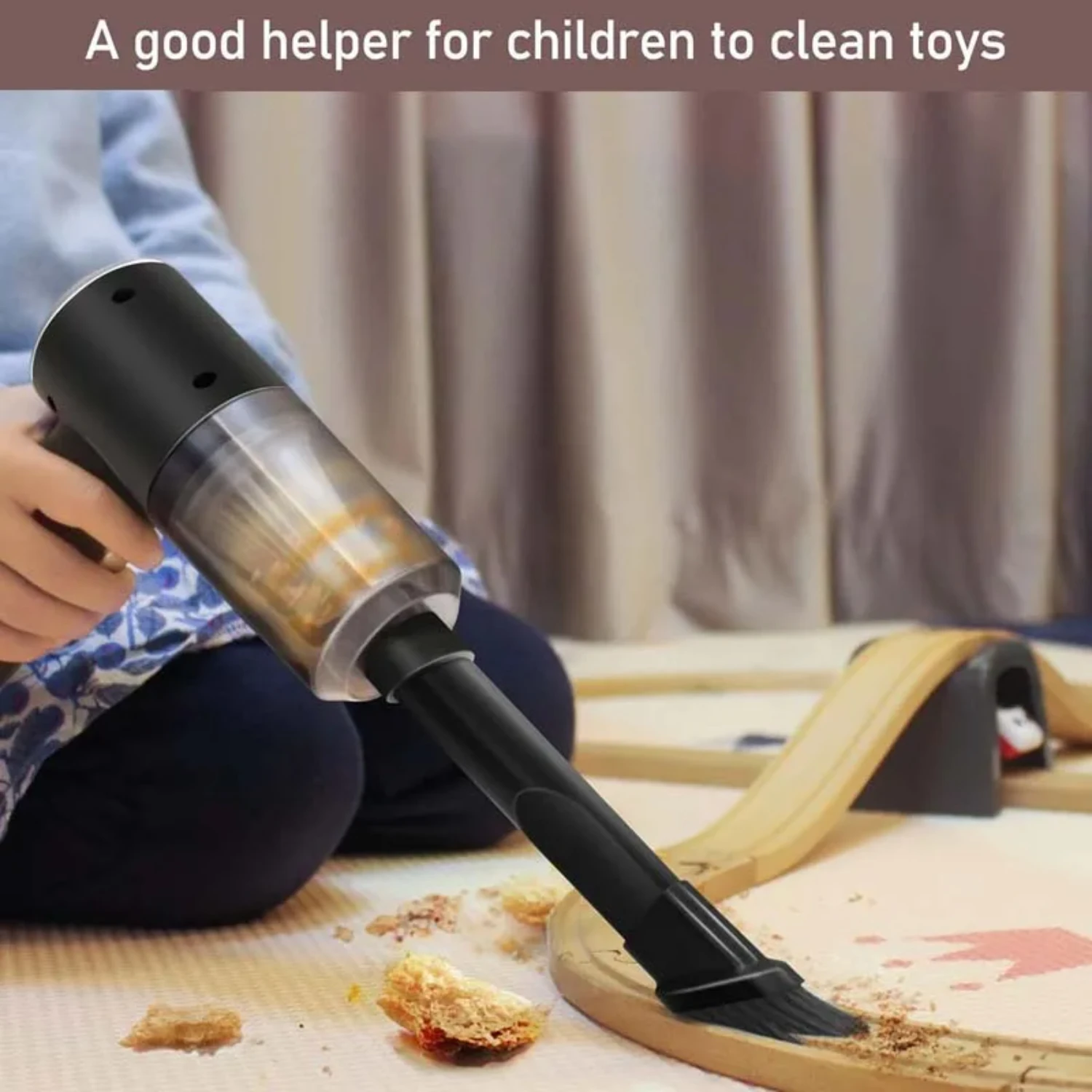 Compact and Efficient Mini Wireless Wet and Dry Vacuum Cleaner with Powerful Suction - Convenient USB Charging - Ideal for Quick