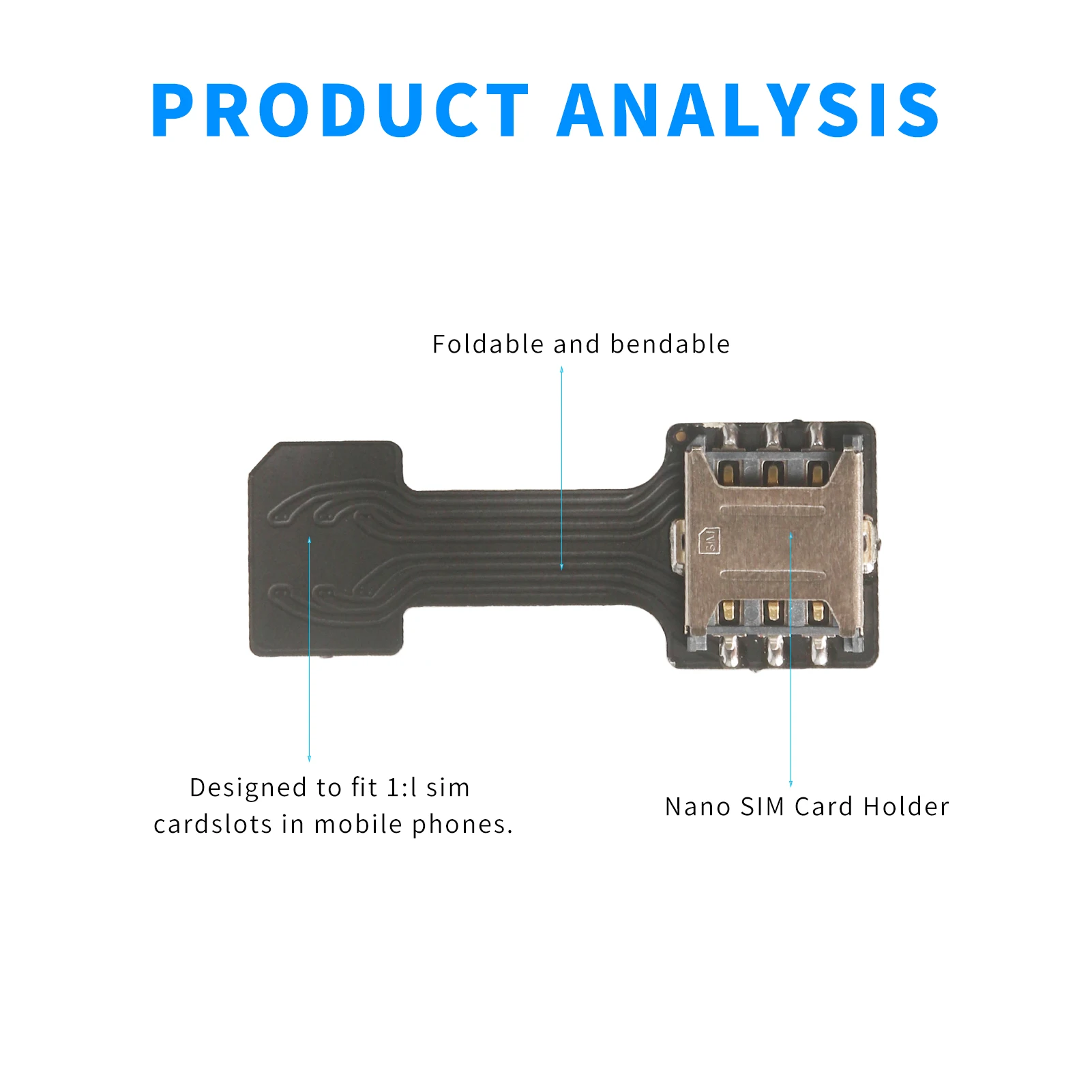 Adattatore per scheda SIM doppia doppia ibrida Adattatore di estensione Micro SD Sim per Xiaomi/Redmi per Samsung/Huawei