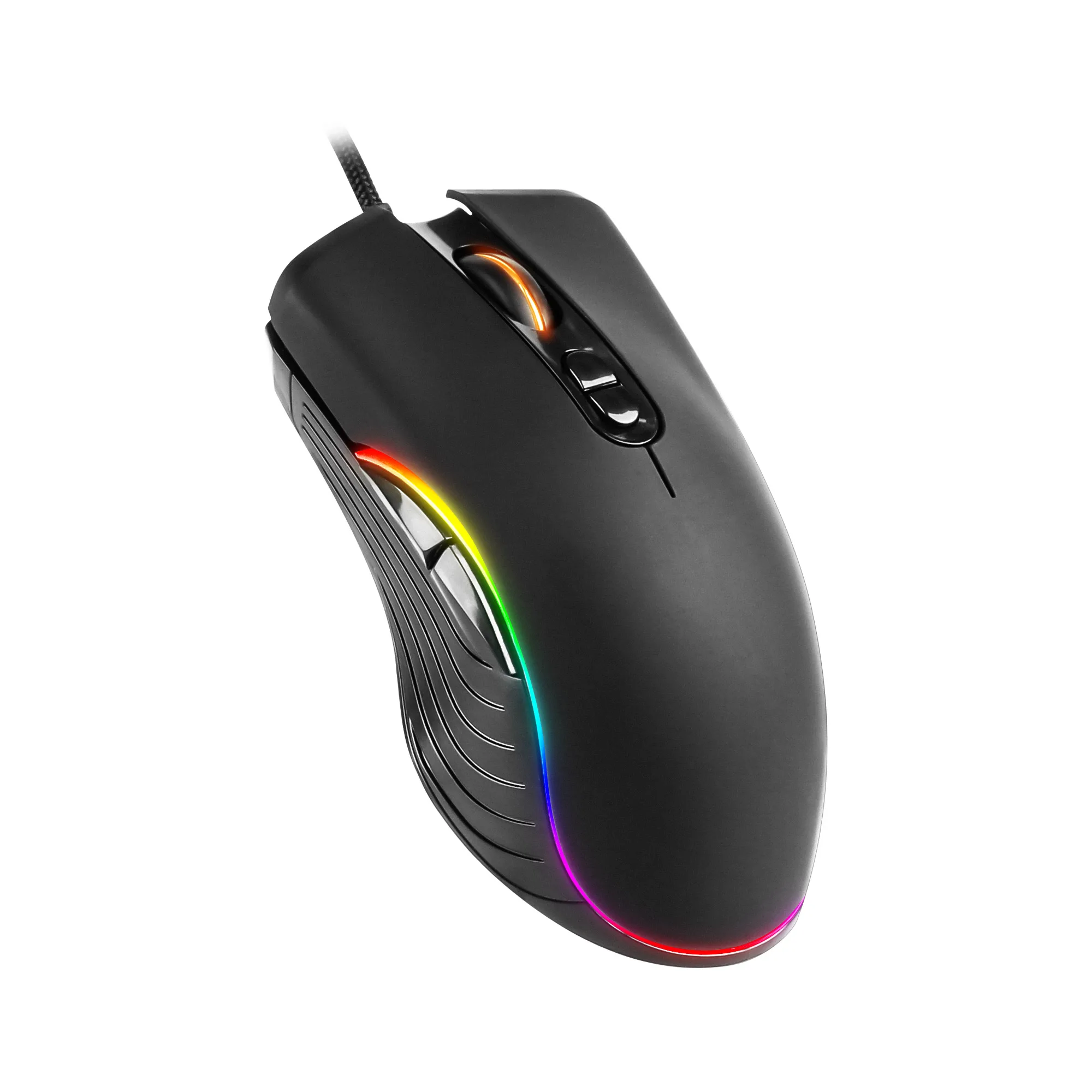 Wired  Mouse DPI Adjustable Functions Buttons RGB Backlight Comfortable Design Light Weight Responsive For Gaming Or Office Use