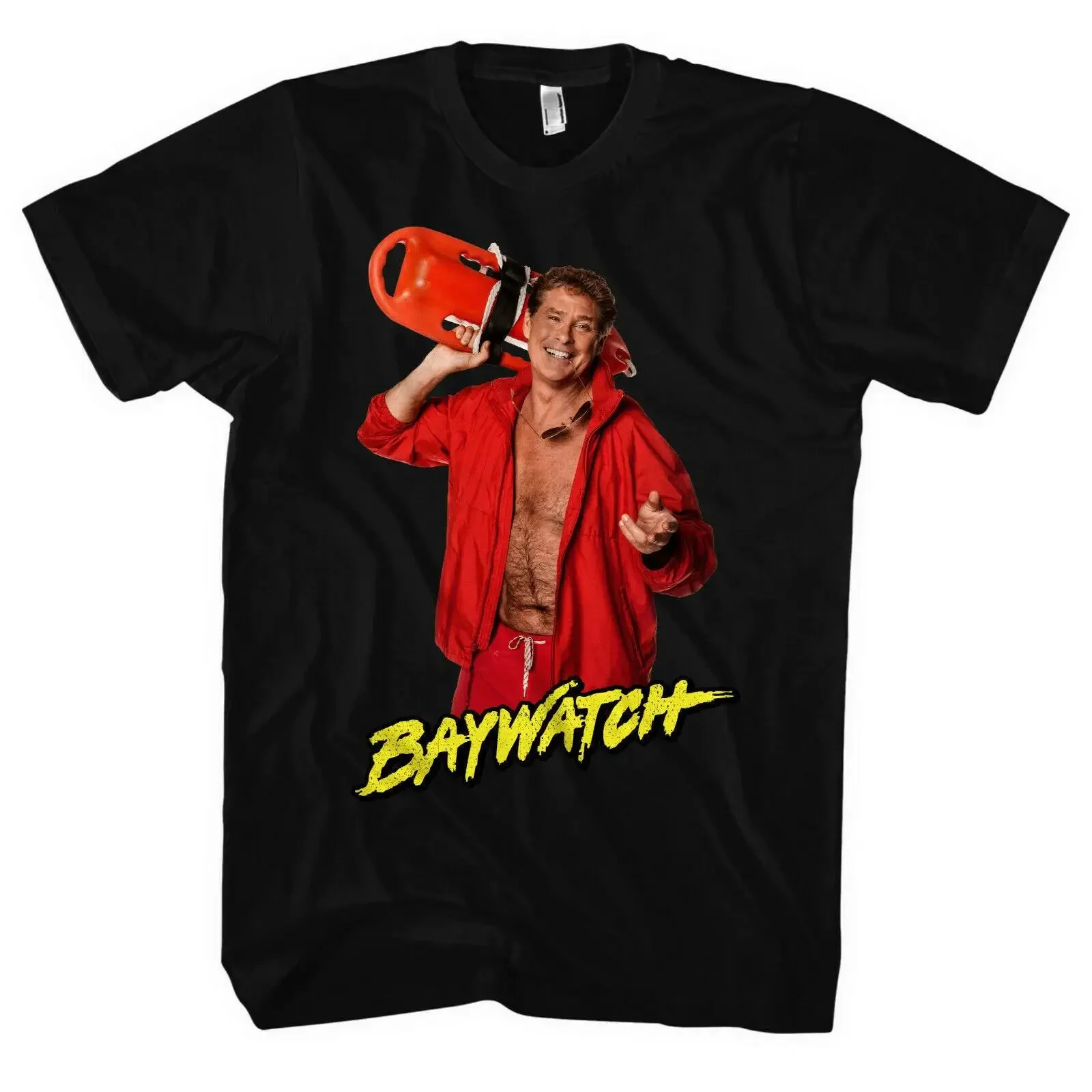 Baywatch Männer T Shirt David Hasselhoff Rettungsschwimmer Miami Beach M2 vintage Washed Stylish Breathable Comfortable Unisex
