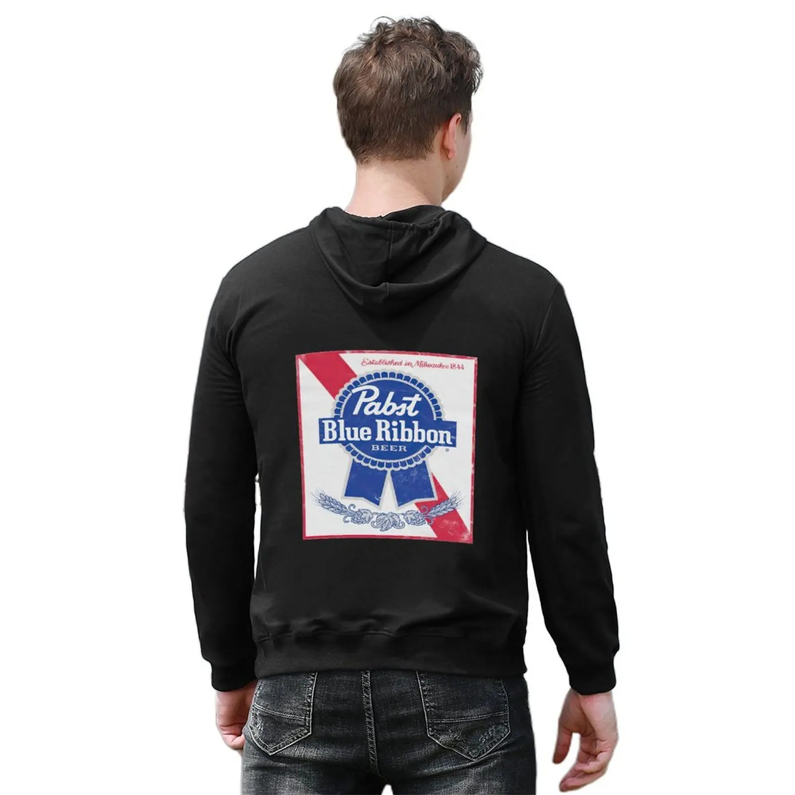 Pabsts Blue Ribbons هوديي أزياء الرجال الرجال ارتداء الملابس الجمالية بلوزة جديدة مقنعين المحملة