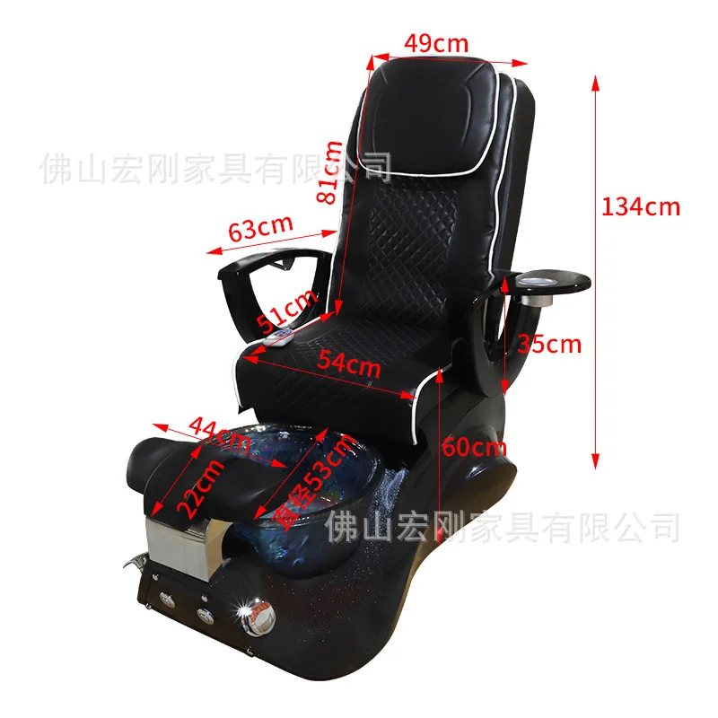 Luxury Modern Adjustable Backrest Kneading Massage Chairs Elegant Black White Electric Foot Wash Nail Spa Pedicure Chair