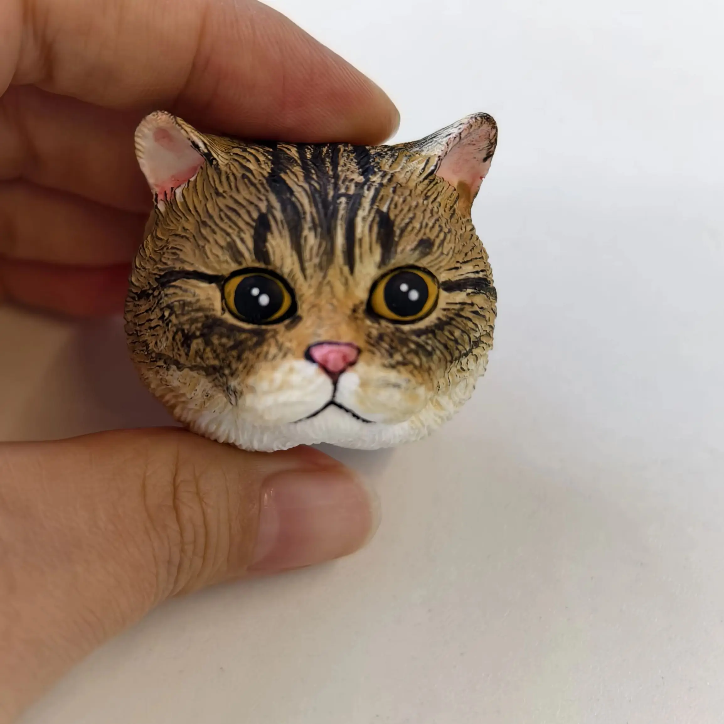 

Персонализированный мультяшный портрет домашнего животного, 3D фото собаки, мини-голова кошки, мини-голова собаки, магнит для кошки, индивидуальные украшения, подарок для любителей домашних животных