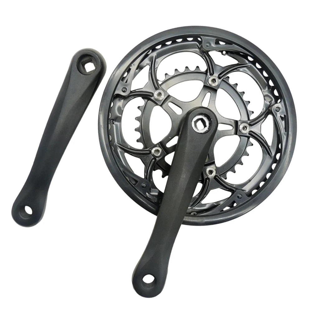 

New Practical Bike Crankset Cranket Crankset AL6061 Aluminum Double Chainring Design Removable Chainring 170mm Armlength