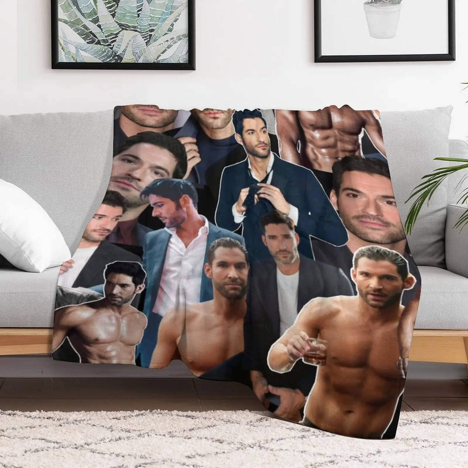 tom ellis photo collage Throw Blanket Long Lasting Soft Plush Blanket for Daily Use