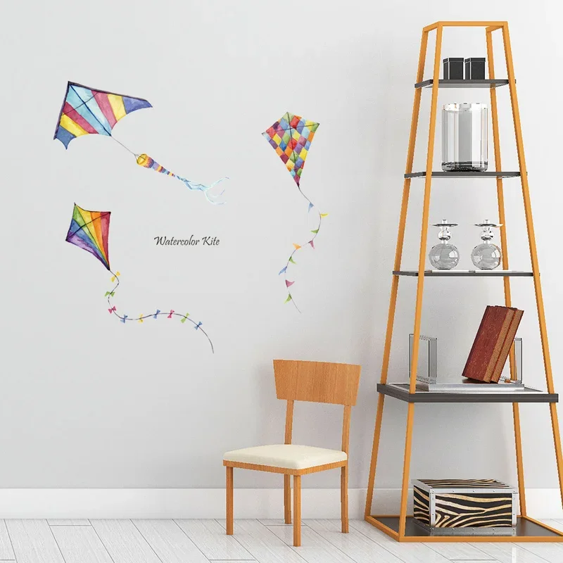 Colored Kites Wall Stickers, Living Room, Bedroom Decor, Wallpaper, Home Decoration, Kids Room Art Decals