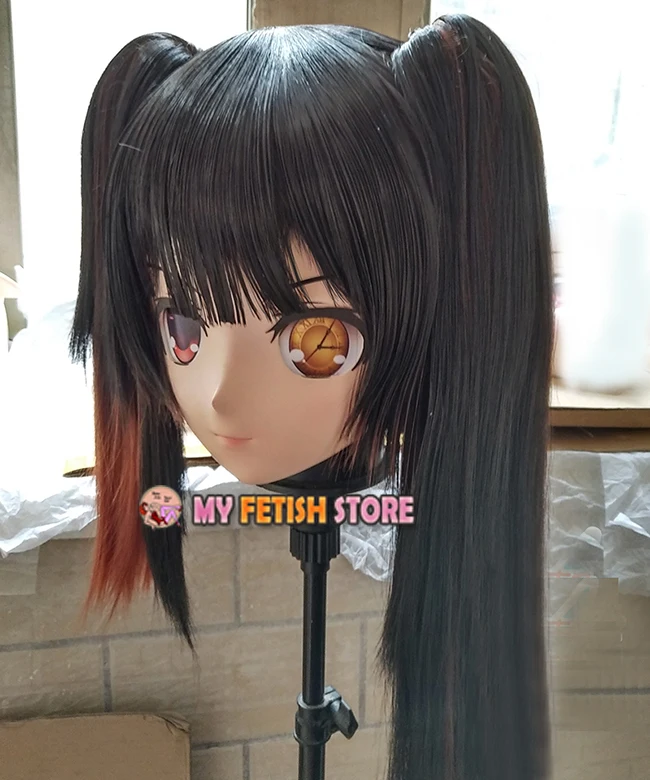 (KM122) Handmade Female Resin Crossdress Pretty Girl 3/4 Head Lolita Doll Mask Japanese Anime Cosplay Kigurumi Mask Crossdresser