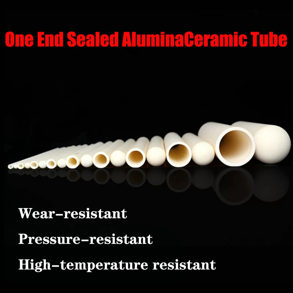 99/95% Alumina Ceramic Tube One End Sealed, Closed End Thermocouple Protection Pipefor High Temp Furnace Protection
