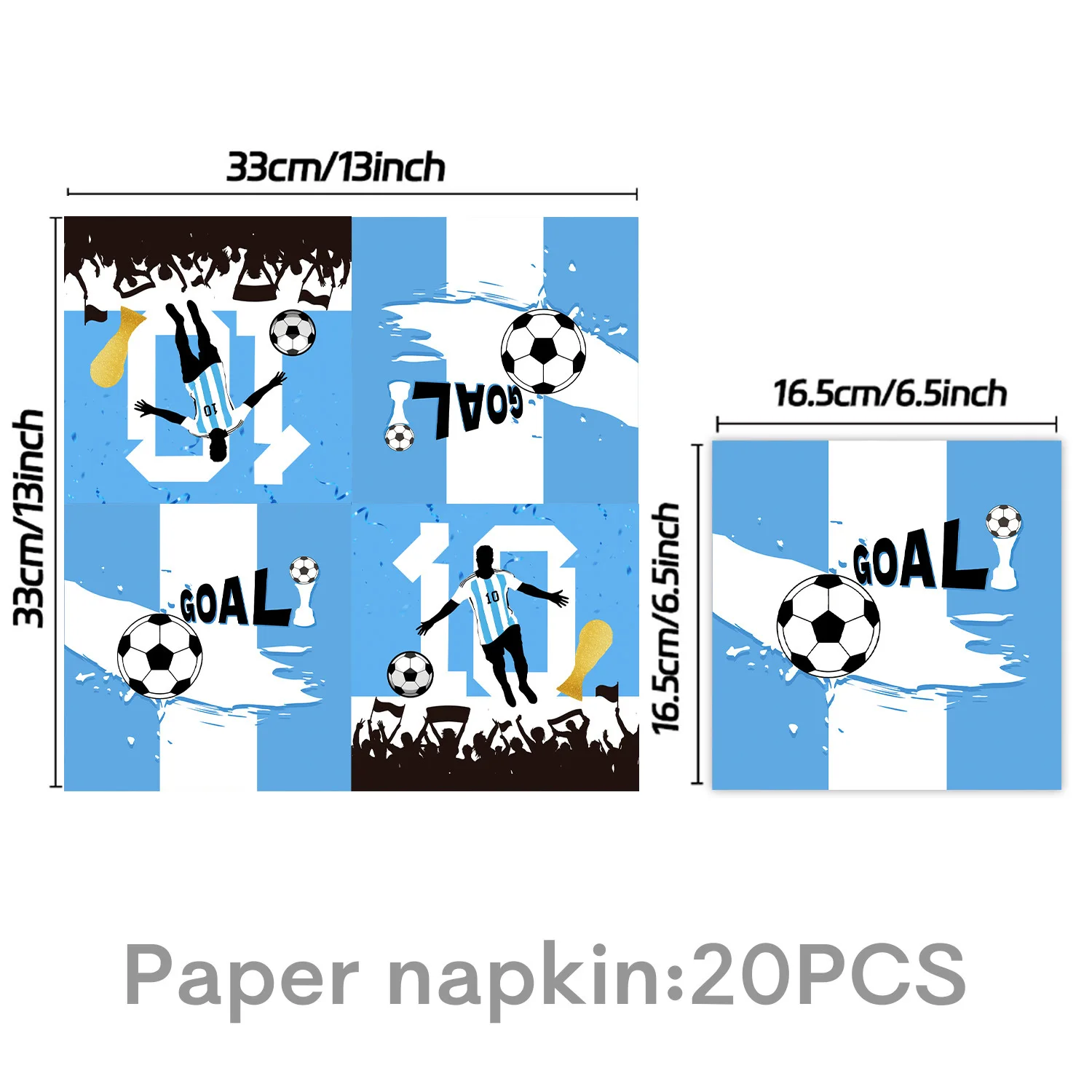 Football Party Napkins World Football 2026 Decorations Football Paper Napkins Birthday Party Table Decorations - view 2