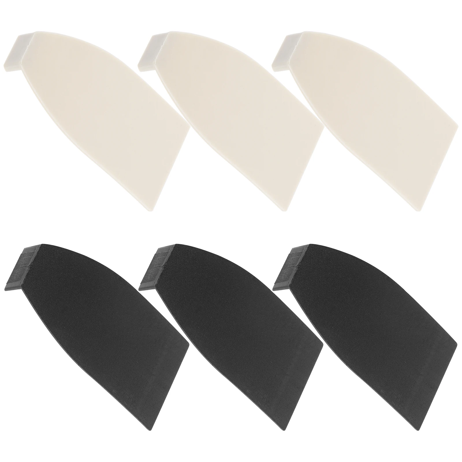 

6 Pieces Black White Bass Bow Cover Tips Plastic Parts Accessories Pads Musical Instrument Repairs Replacement Fittings Stringed
