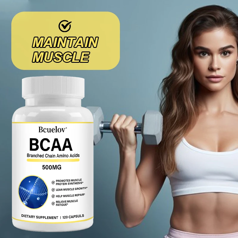 BCAA Supplements - Branched Chain Amino Acid Capsules To Help with Protein Synthesis, Muscle Growth and Fatigue Relief