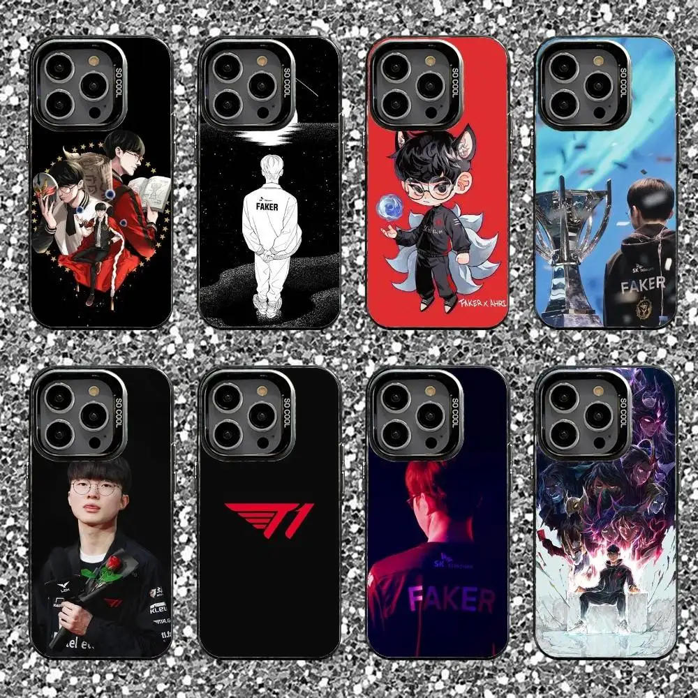 

Faker T1 L-Lols Phone Case For iPhone 16,15,14,13,12,11,Pro,XS,Max,Plus,Mini,SE Black Candy Matte Shockproof Cover