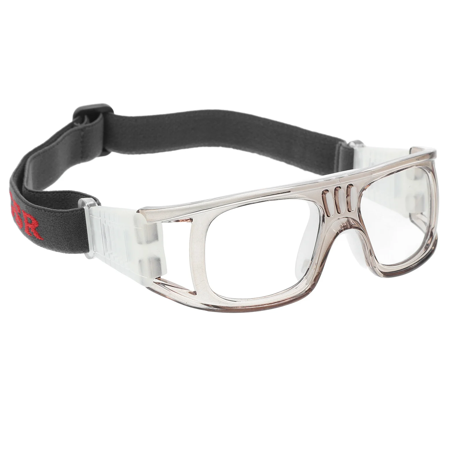 

Protective Sports Goggles Uv400 Shockproof Detachable Frame Adjustable Strap Grey Basketball Football Soccer Cycling Outdoor