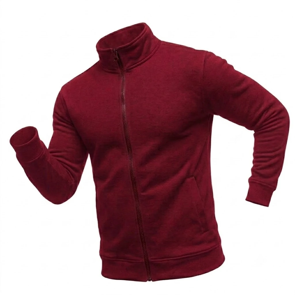 Herren-Sweatshirts mit Reißverschluss, Mock-Neck-Gym-Jacke, leichte Sweatcoats mit Reißverschluss, Outdoor-Sport-Langarm-Freizeitjacke. – Detail 11