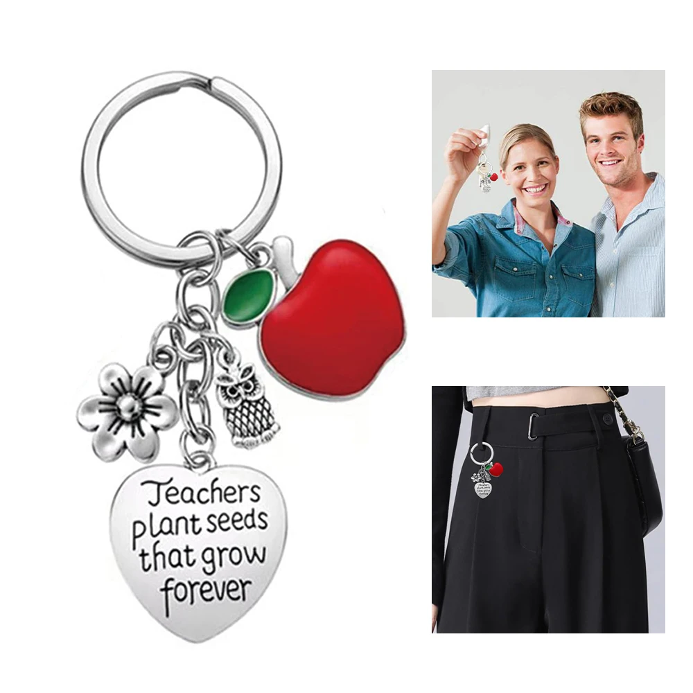 1pc Teacher Gifts Keychain Graduation Gifts Coworker Nurse Christmas Gift for Teachers Colleagues Mothers' Day Appreciation