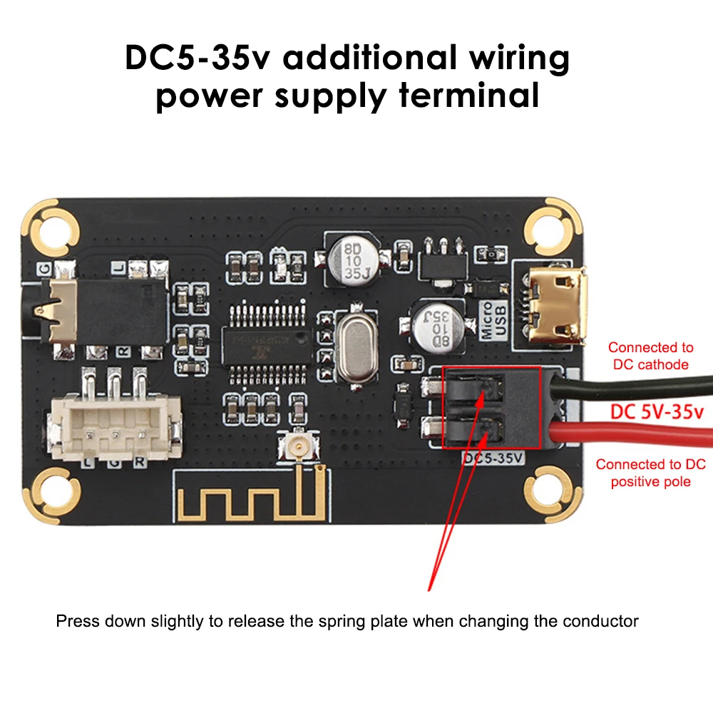 Bluetooth Audio Receiver Board Bluetooth5.0 MP3 Lossless Decoder Board Audio Amplifier Stereo With Remote Control