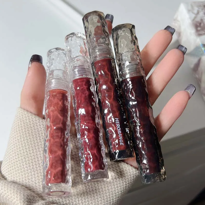 HERORANGE Glacier Rock Mirror Water Glazed Lip Glaze spendet Feuchtigkeit und bildet einen Film, der nicht leicht verblasst. – Detail 5